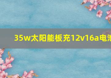 35w太阳能板充12v16a电池