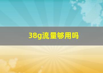 38g流量够用吗