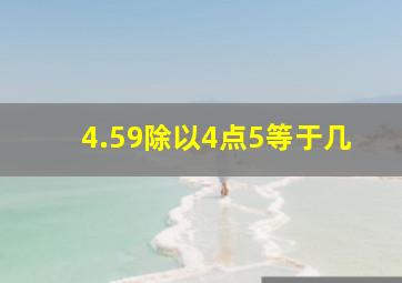 4.59除以4点5等于几