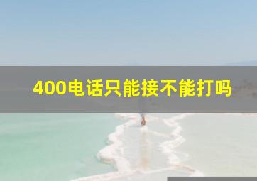 400电话只能接不能打吗