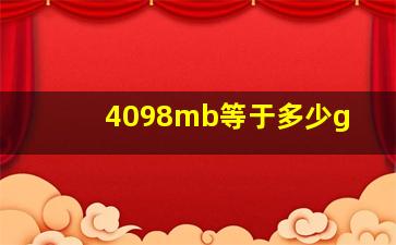 4098mb等于多少g