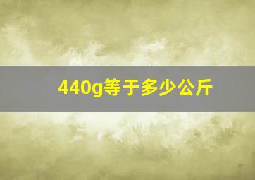 440g等于多少公斤