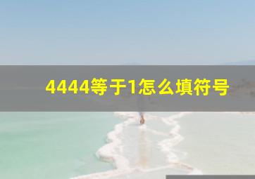 4444等于1怎么填符号