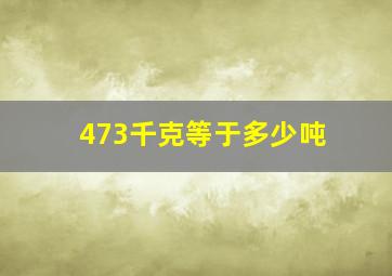 473千克等于多少吨