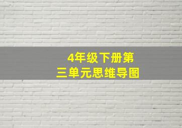 4年级下册第三单元思维导图