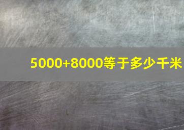 5000+8000等于多少千米