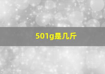 501g是几斤