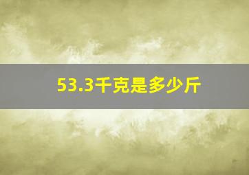 53.3千克是多少斤