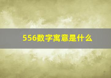 556数字寓意是什么