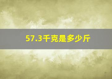 57.3千克是多少斤