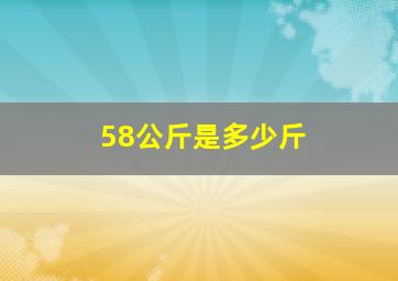 58公斤是多少斤