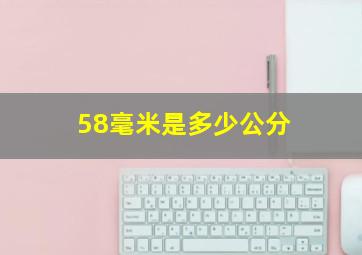 58毫米是多少公分