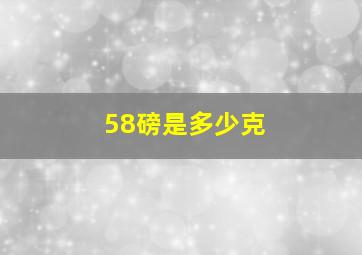 58磅是多少克