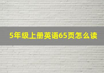 5年级上册英语65页怎么读