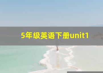 5年级英语下册unit1