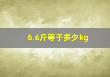 6.6斤等于多少kg