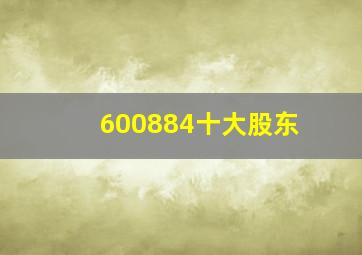 600884十大股东