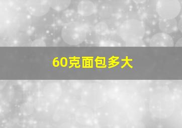 60克面包多大