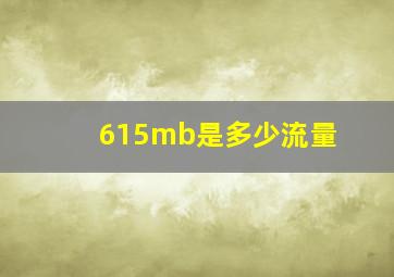 615mb是多少流量