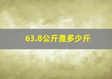 63.8公斤是多少斤