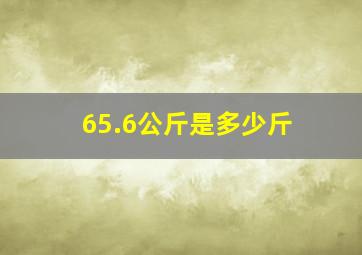 65.6公斤是多少斤