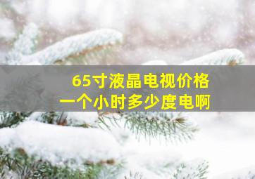 65寸液晶电视价格一个小时多少度电啊