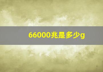 66000兆是多少g