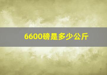 6600磅是多少公斤