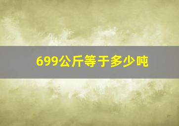 699公斤等于多少吨