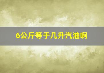 6公斤等于几升汽油啊