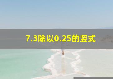 7.3除以0.25的竖式