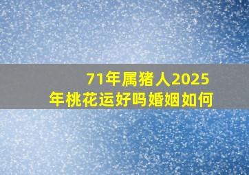 71年属猪人2025年桃花运好吗婚姻如何