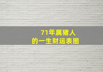 71年属猪人的一生财运表图