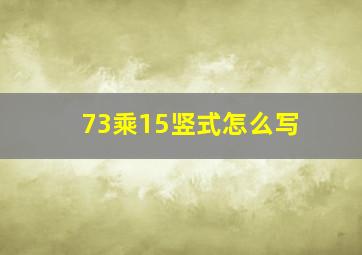 73乘15竖式怎么写