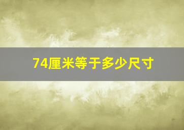 74厘米等于多少尺寸