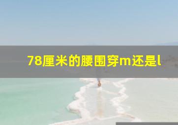 78厘米的腰围穿m还是l