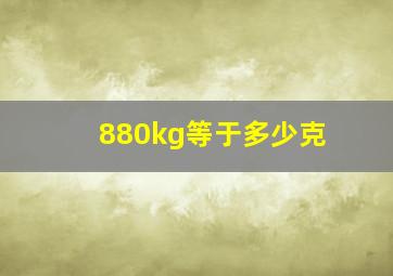 880kg等于多少克