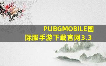 PUBGMOBILE国际服手游下载官网3.3