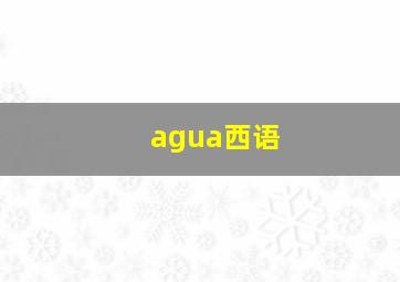 agua西语