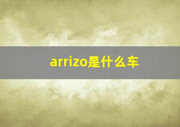 arrizo是什么车