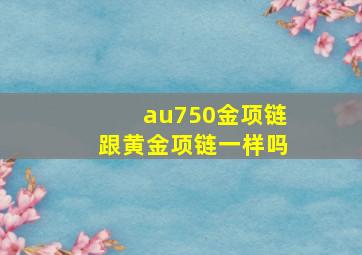 au750金项链跟黄金项链一样吗