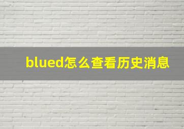 blued怎么查看历史消息