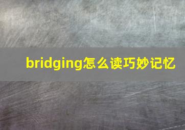 bridging怎么读巧妙记忆