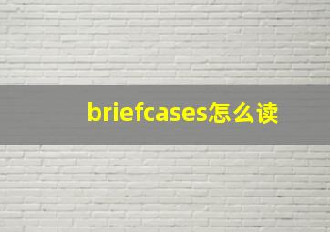 briefcases怎么读