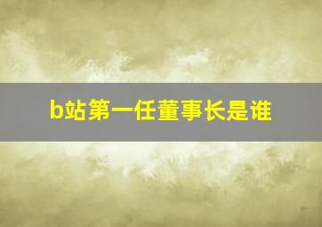 b站第一任董事长是谁