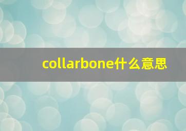 collarbone什么意思