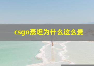 csgo泰坦为什么这么贵