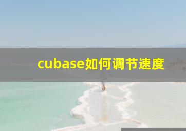 cubase如何调节速度