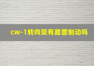 cw-1转向架有踏面制动吗