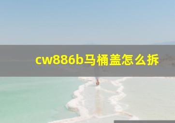 cw886b马桶盖怎么拆